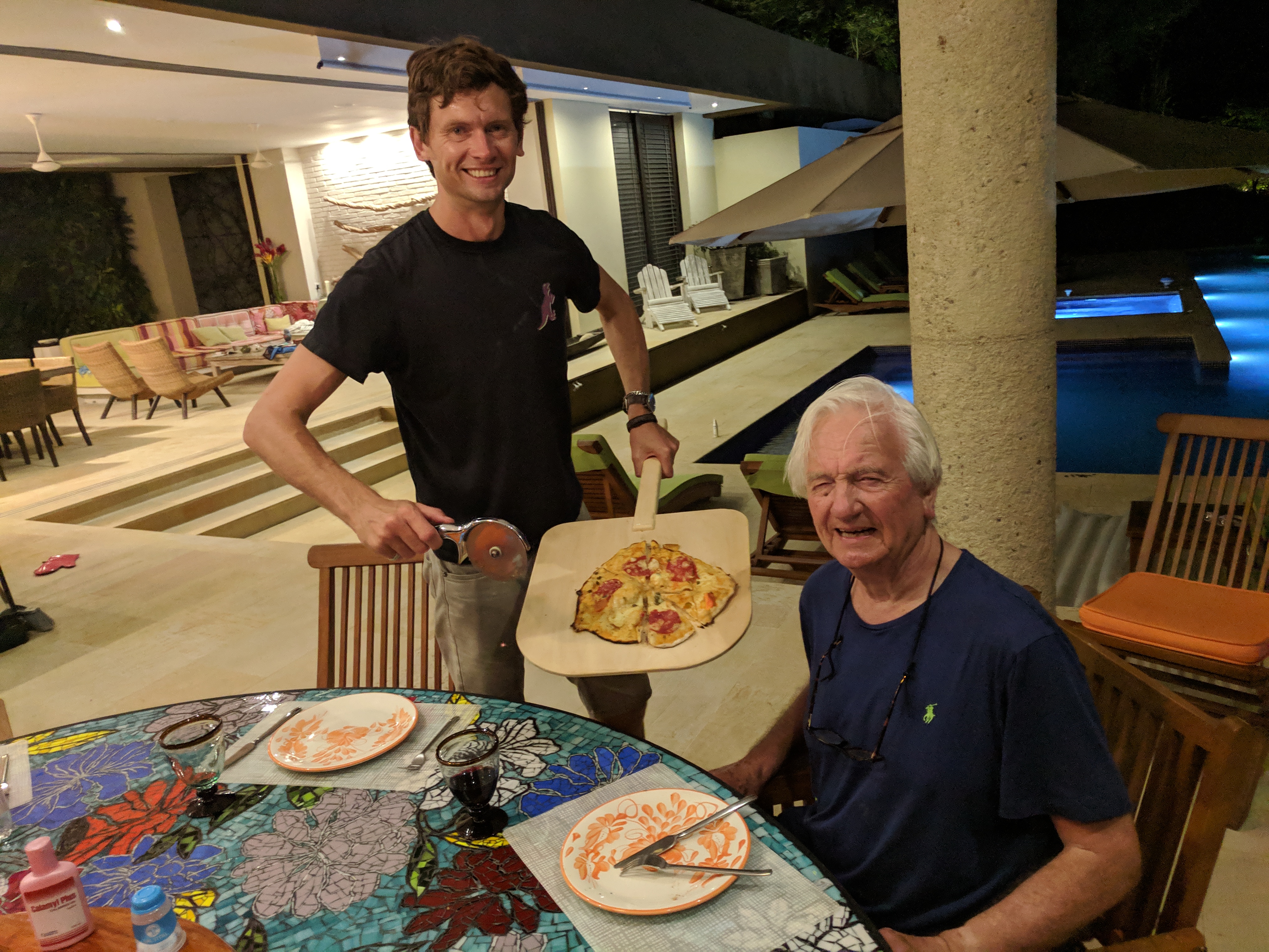 Grandpa does pizza